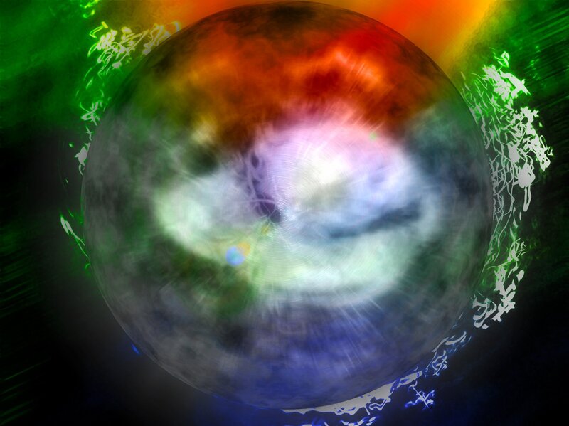 Colorful Energy Sphere — Green