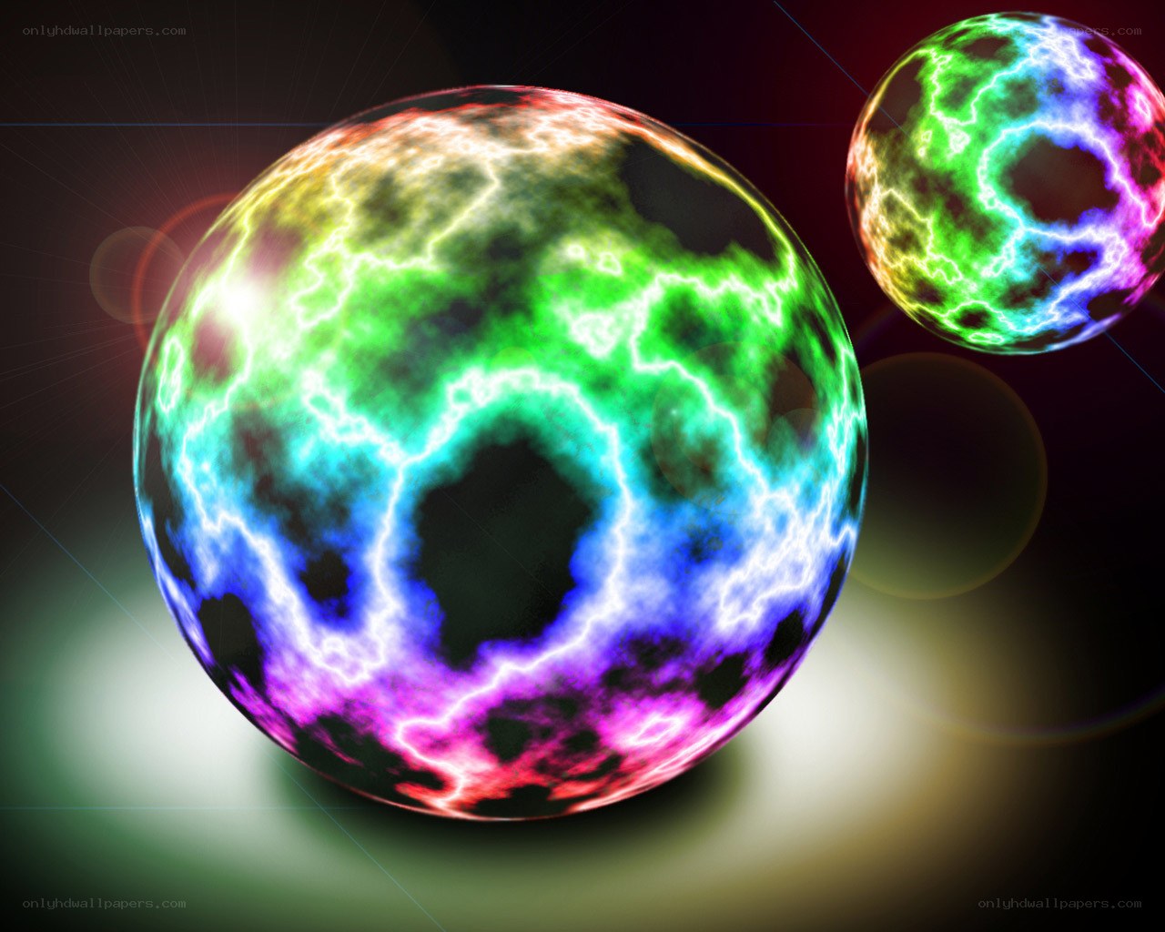 Colorful energy spheres