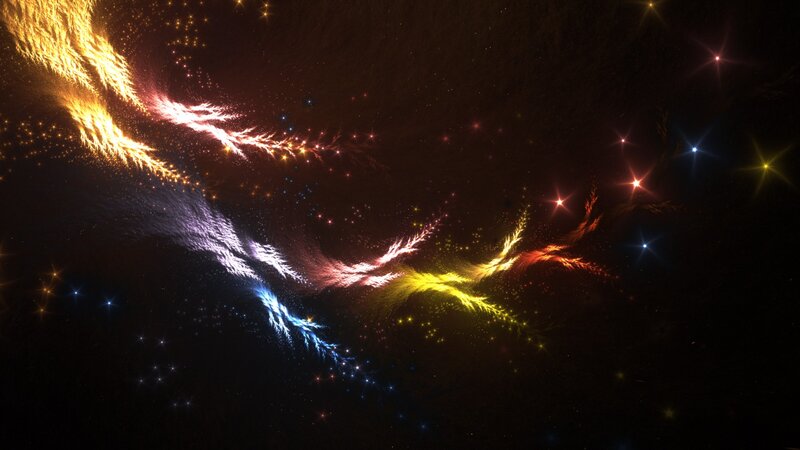 Colorful Energy Streams — Black