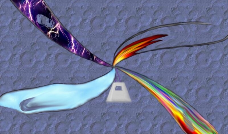 Colorful Energy Streams — Purple