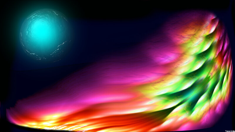 Colorful Energy Wave — Pink