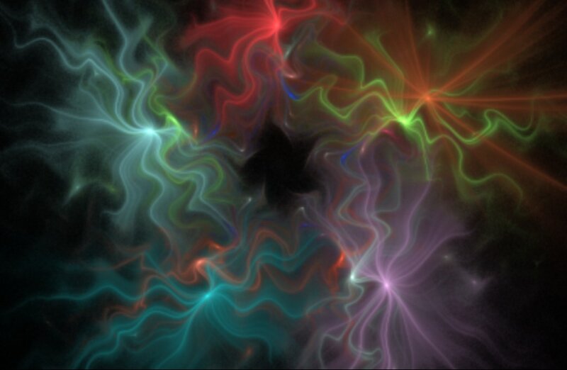Colorful Energy Waves — Red