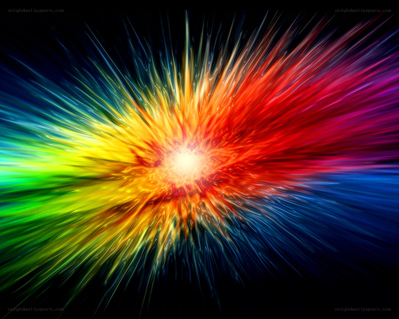 Colorful explosion burst
