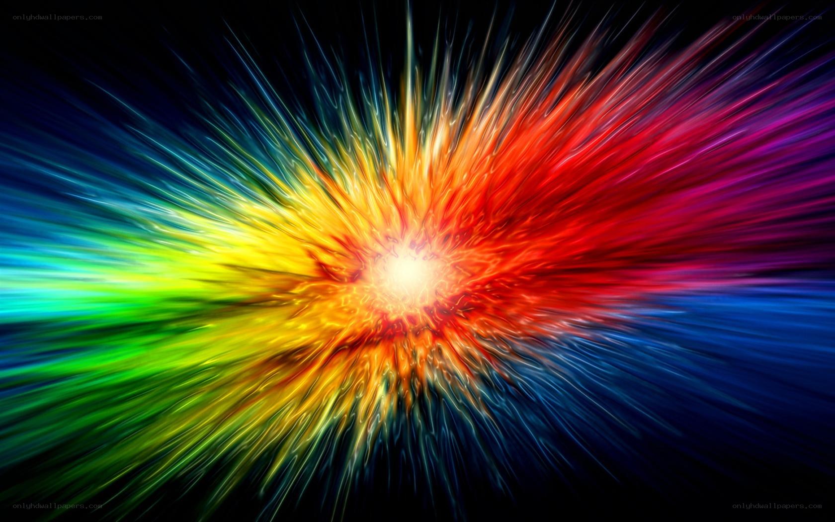 Colorful explosion burst