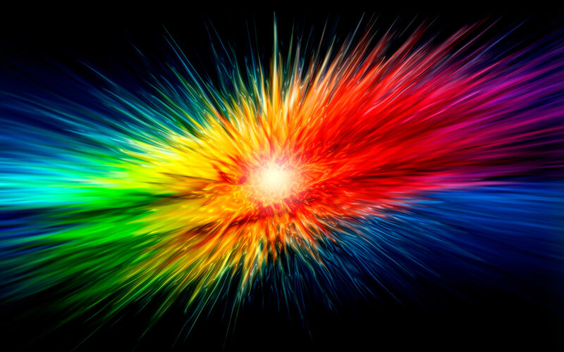 Colorful explosion burst