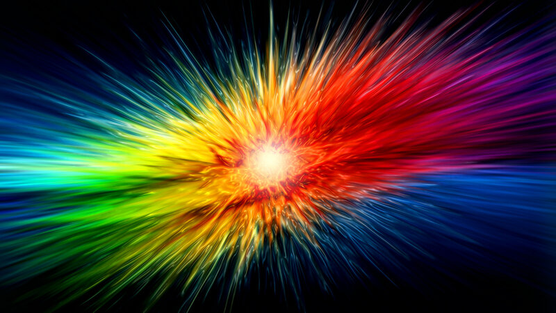 Colorful explosion burst