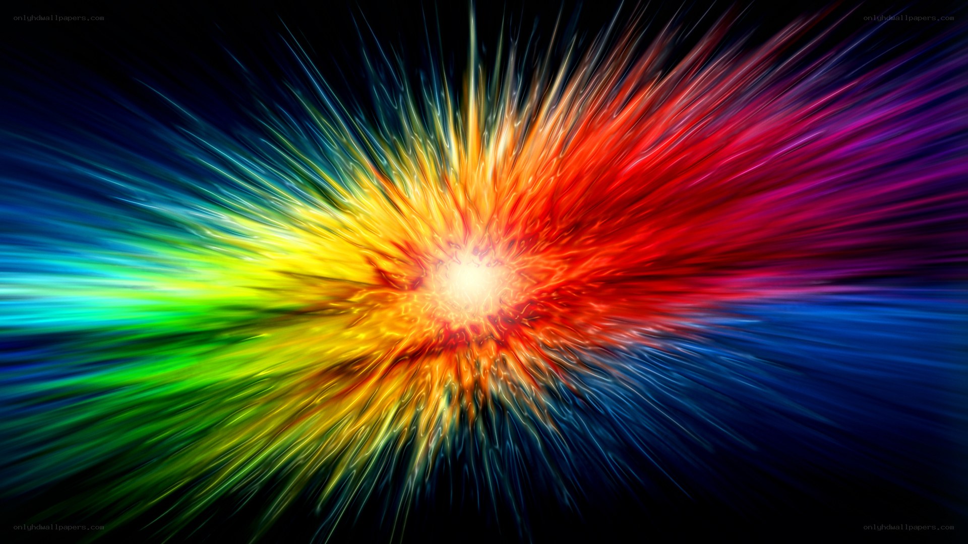 Colorful explosion burst
