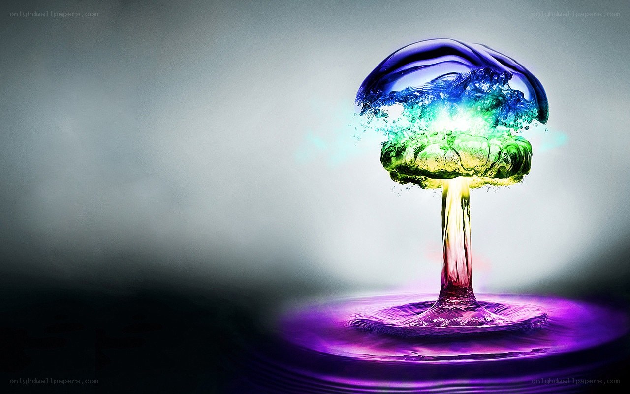 colorful explosion in water