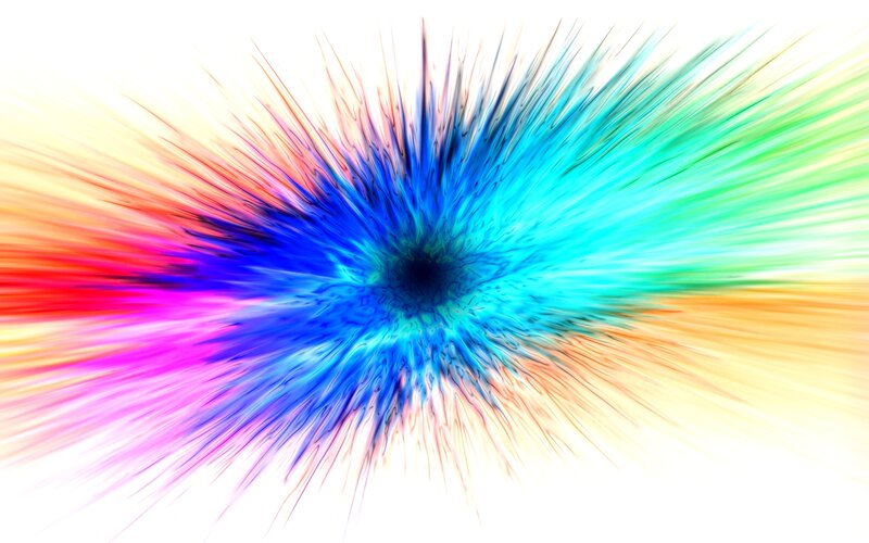 Colorful Explosion Pattern — Blue