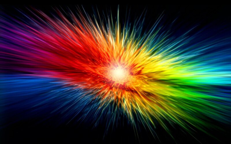 Colorful Explosion — Red, Dramatic