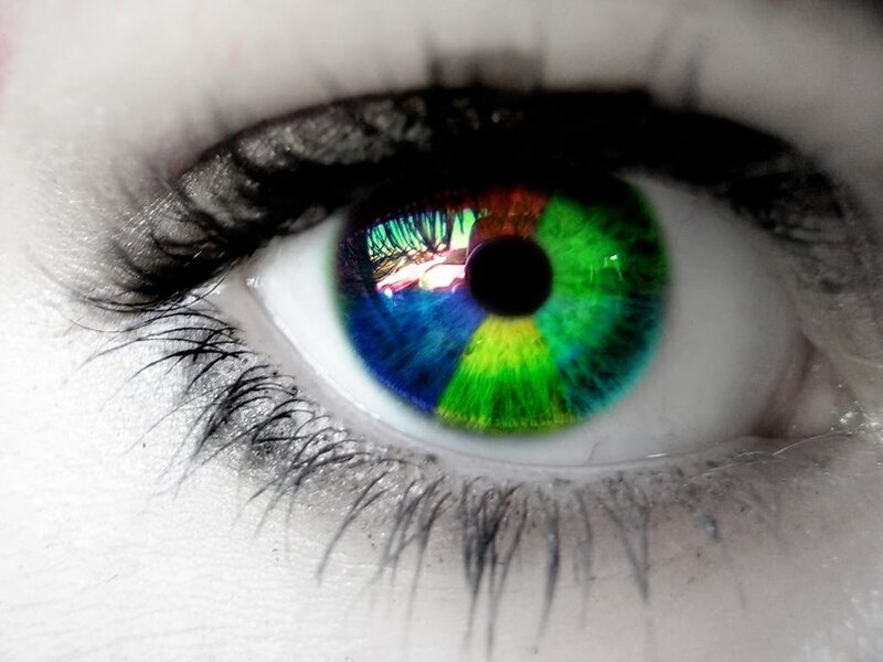 colorful eye close-up