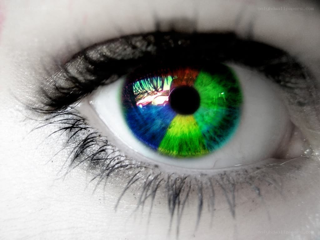 colorful eye close-up