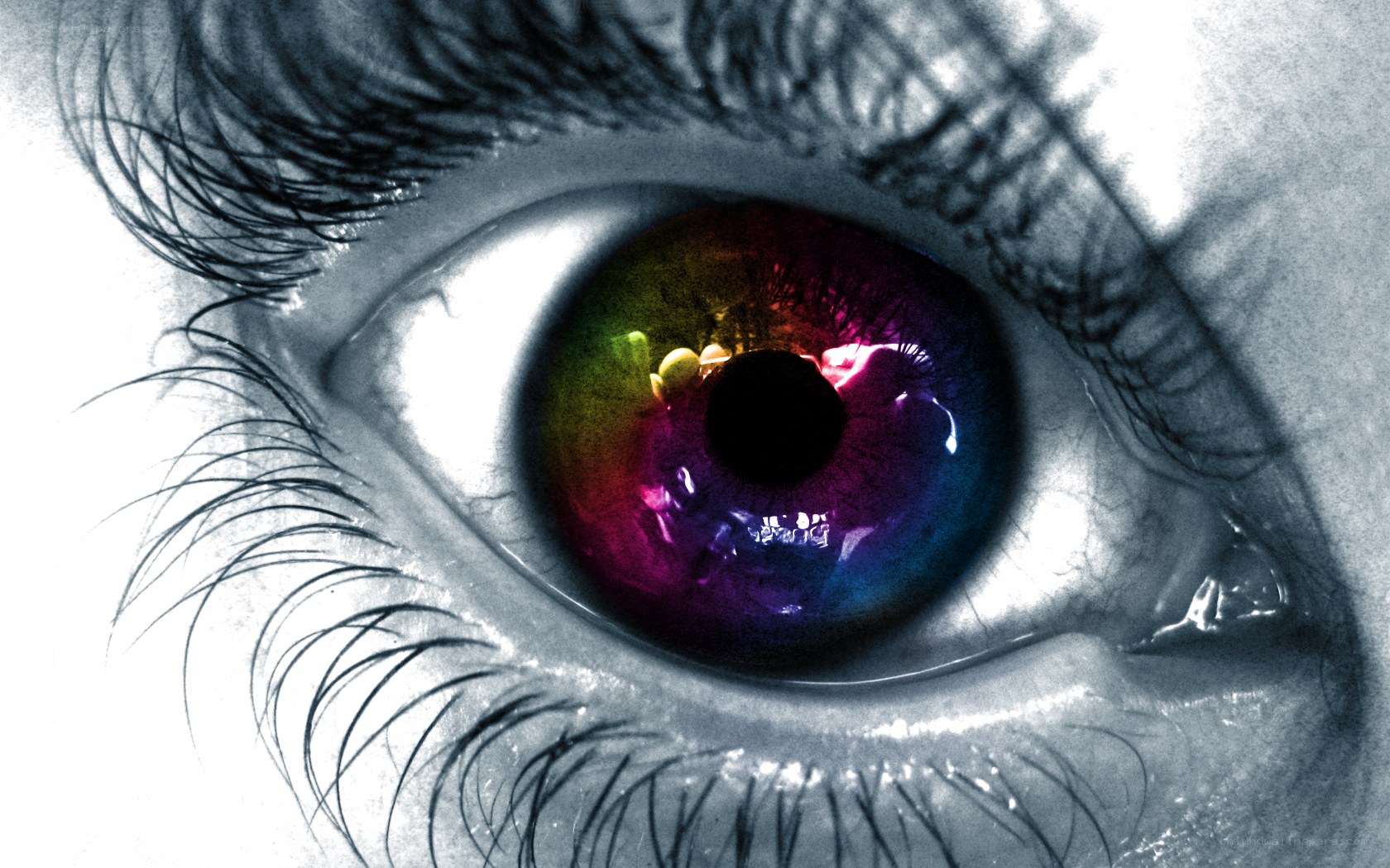 Colorful eye close-up