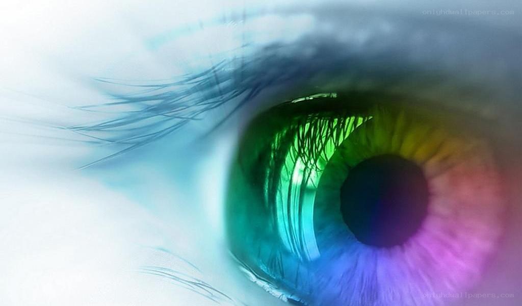 colorful eye close-up