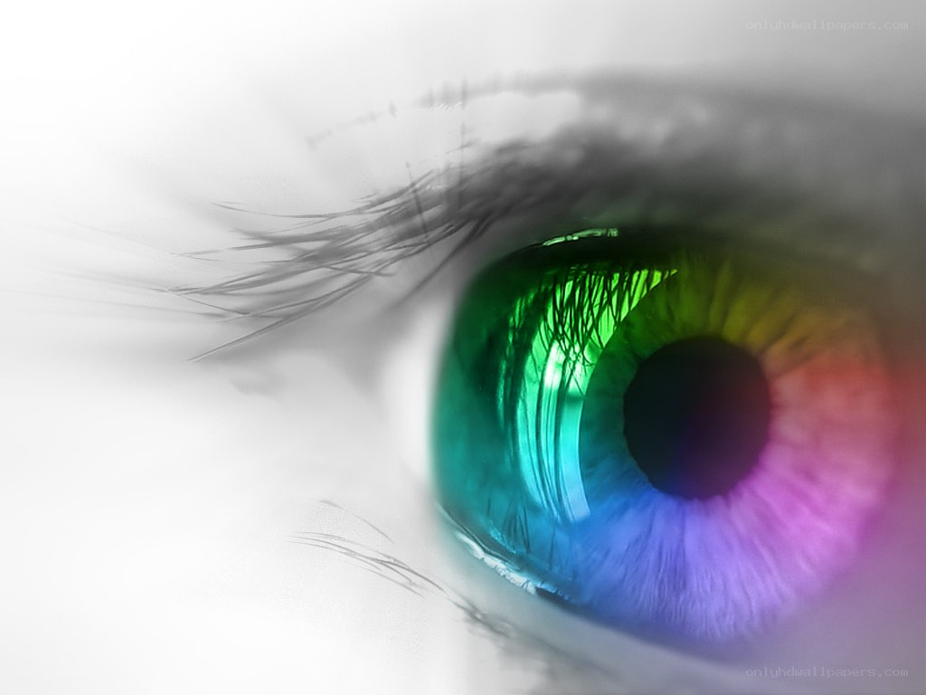 colorful eye close-up