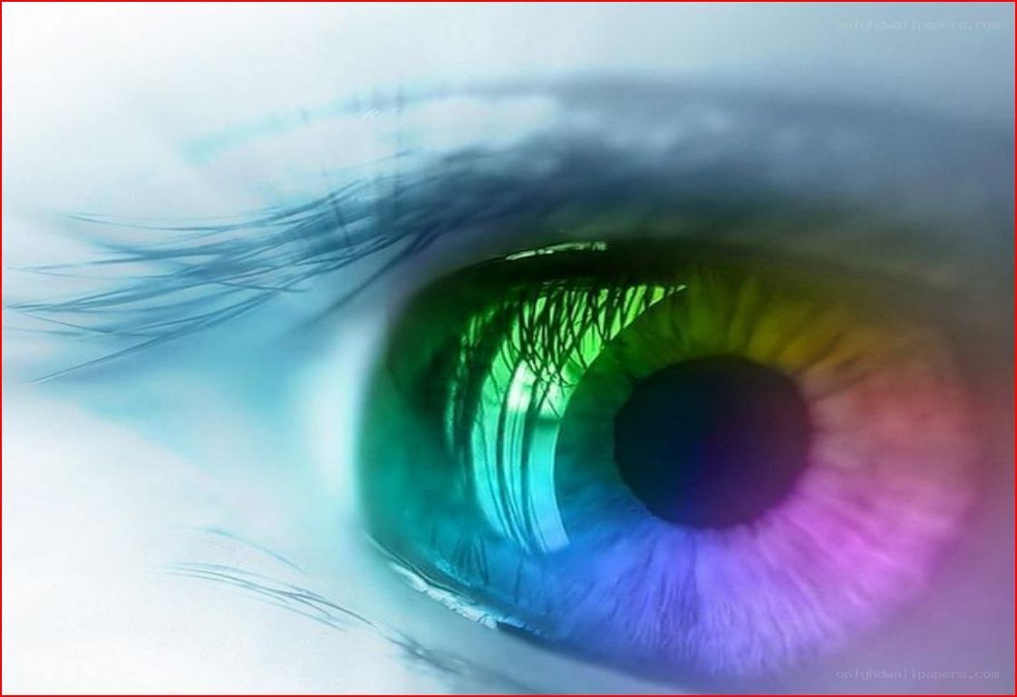colorful eye close-up