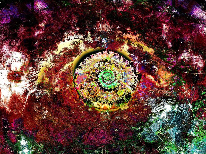 Colorful Eye Fractal — Green