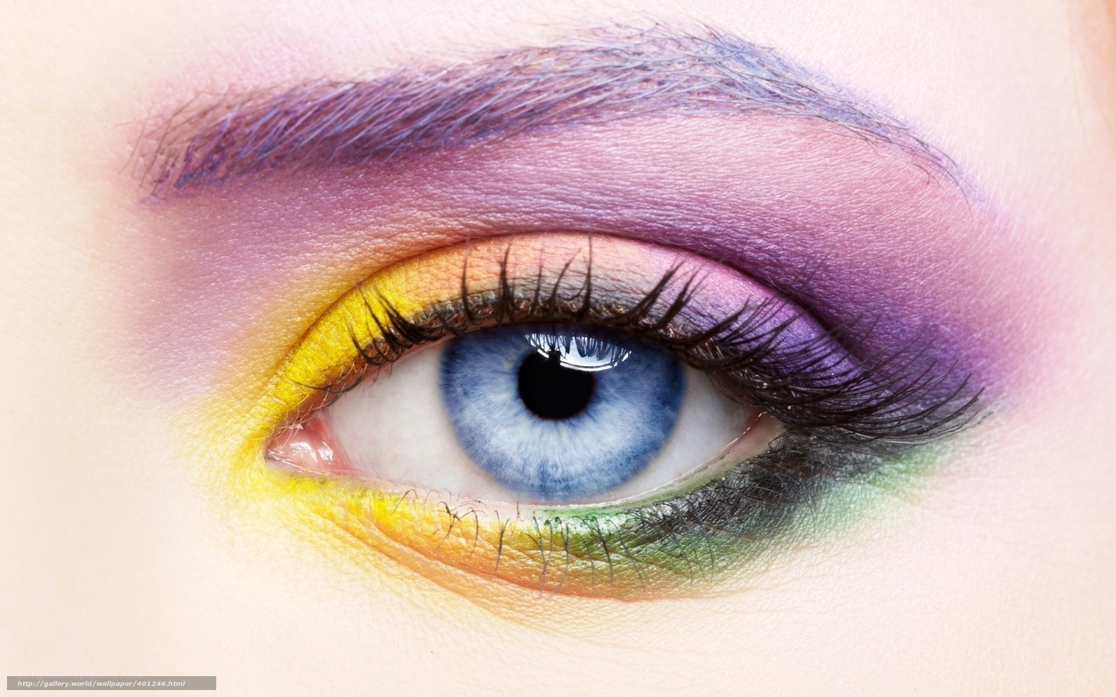 colorful eye makeup close-up