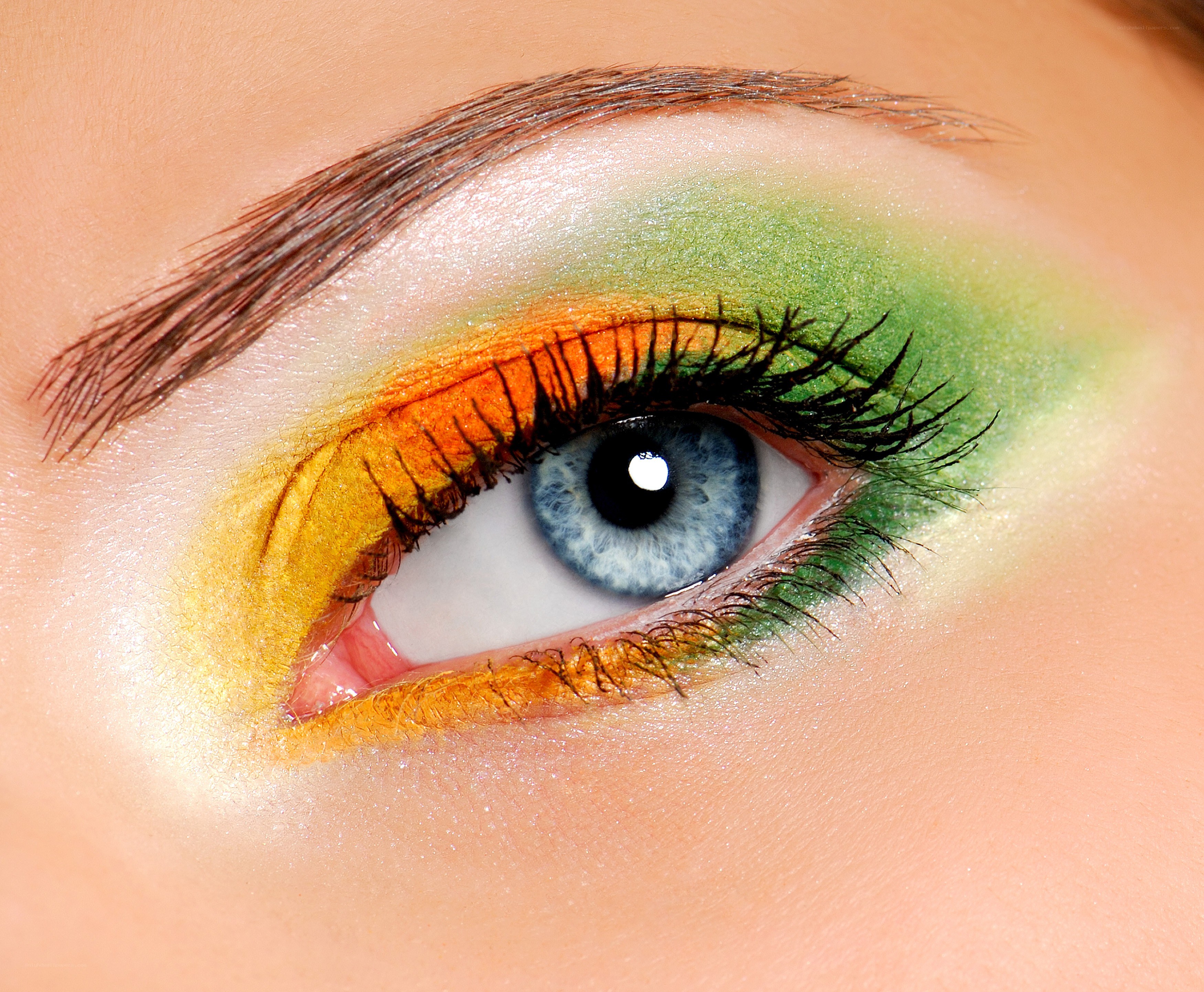 colorful eye makeup close-up