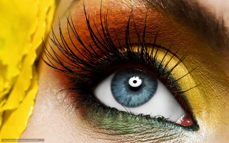 colorful eye makeup close-up