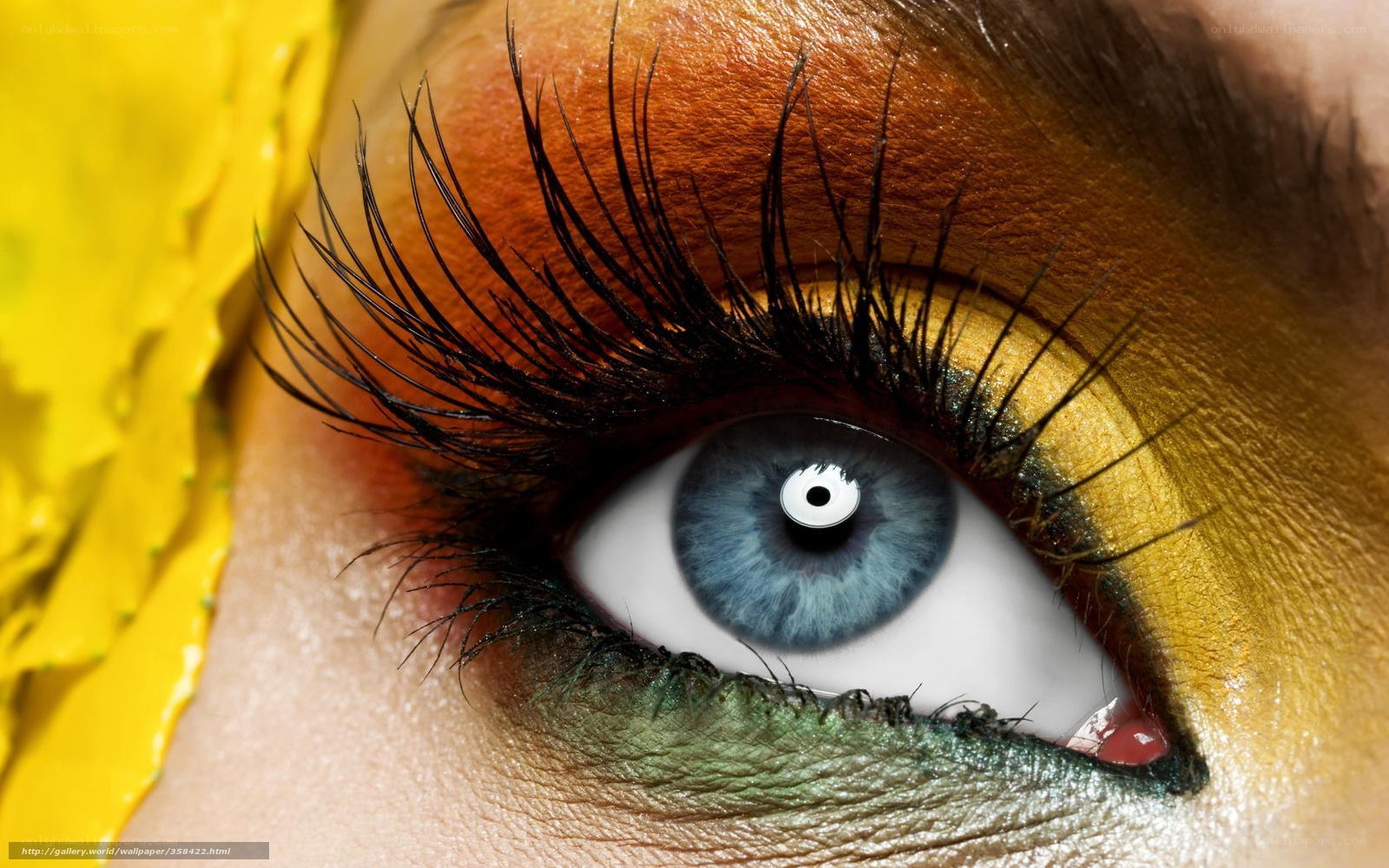 colorful eye makeup close-up