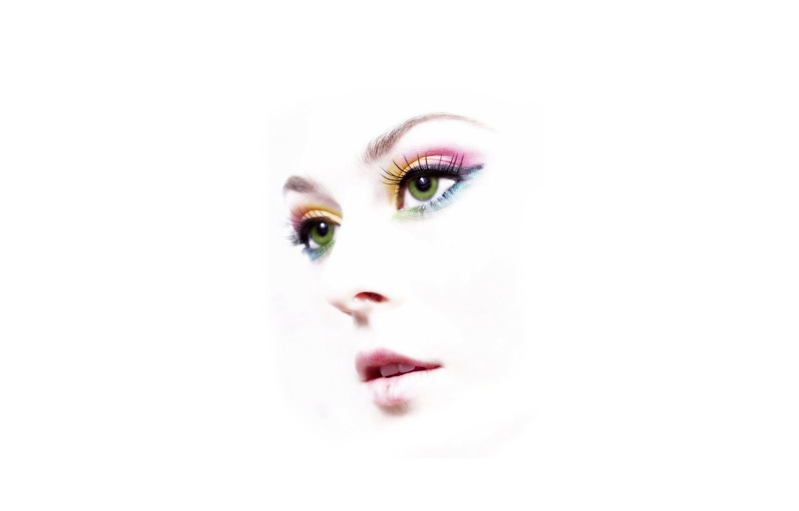 colorful eye makeup portrait