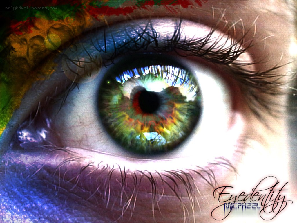 colorful eye with artistic effects