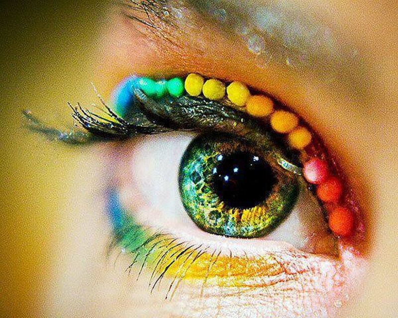 Colorful Eye with Beads