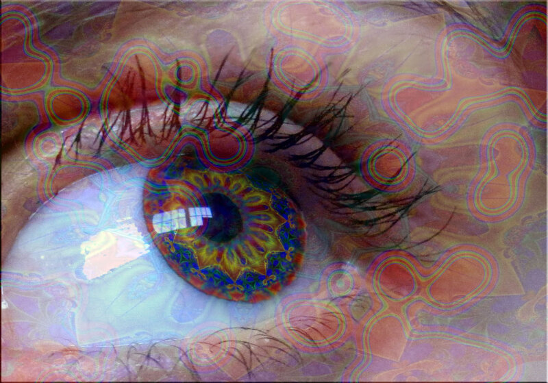 Colorful Eye with Fractal Patterns — Blue