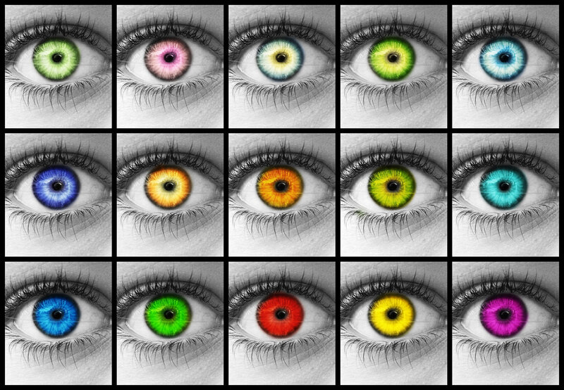 Colorful eyes collage
