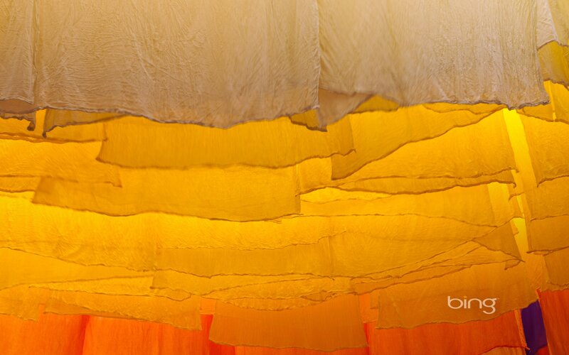 Colorful fabric layers