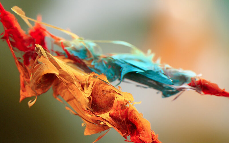 Colorful Fabric Strands