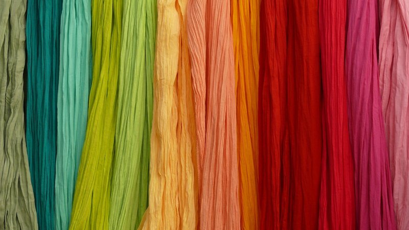 Colorful fabric strips