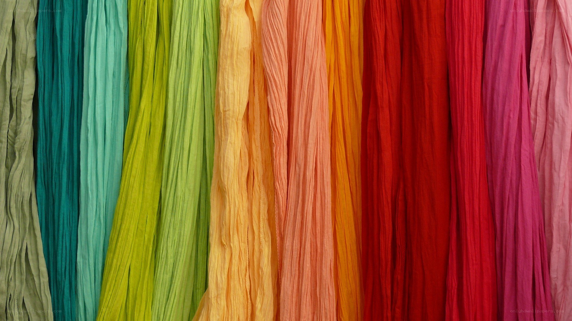 Colorful fabric strips