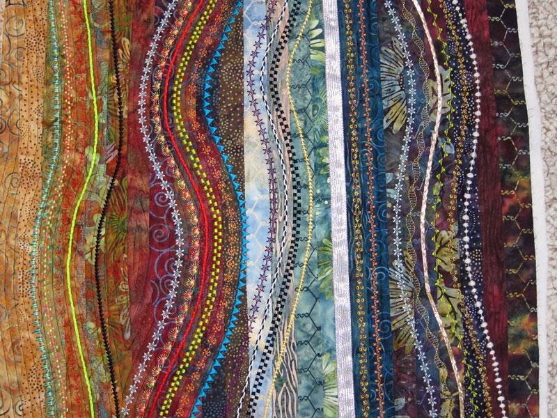 Colorful Fabric Strips — Brown