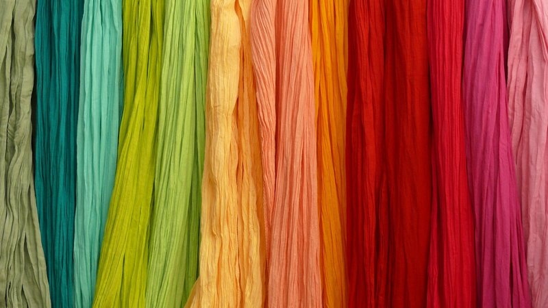 Colorful Fabric Strips — Green