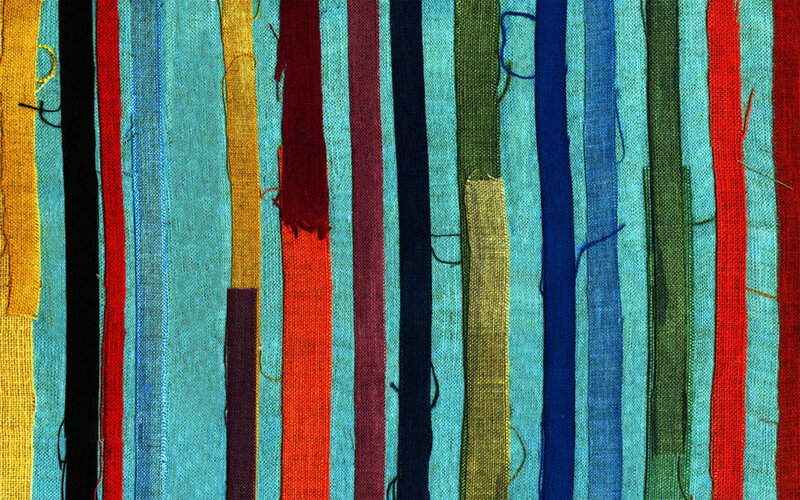 Colorful fabric strips