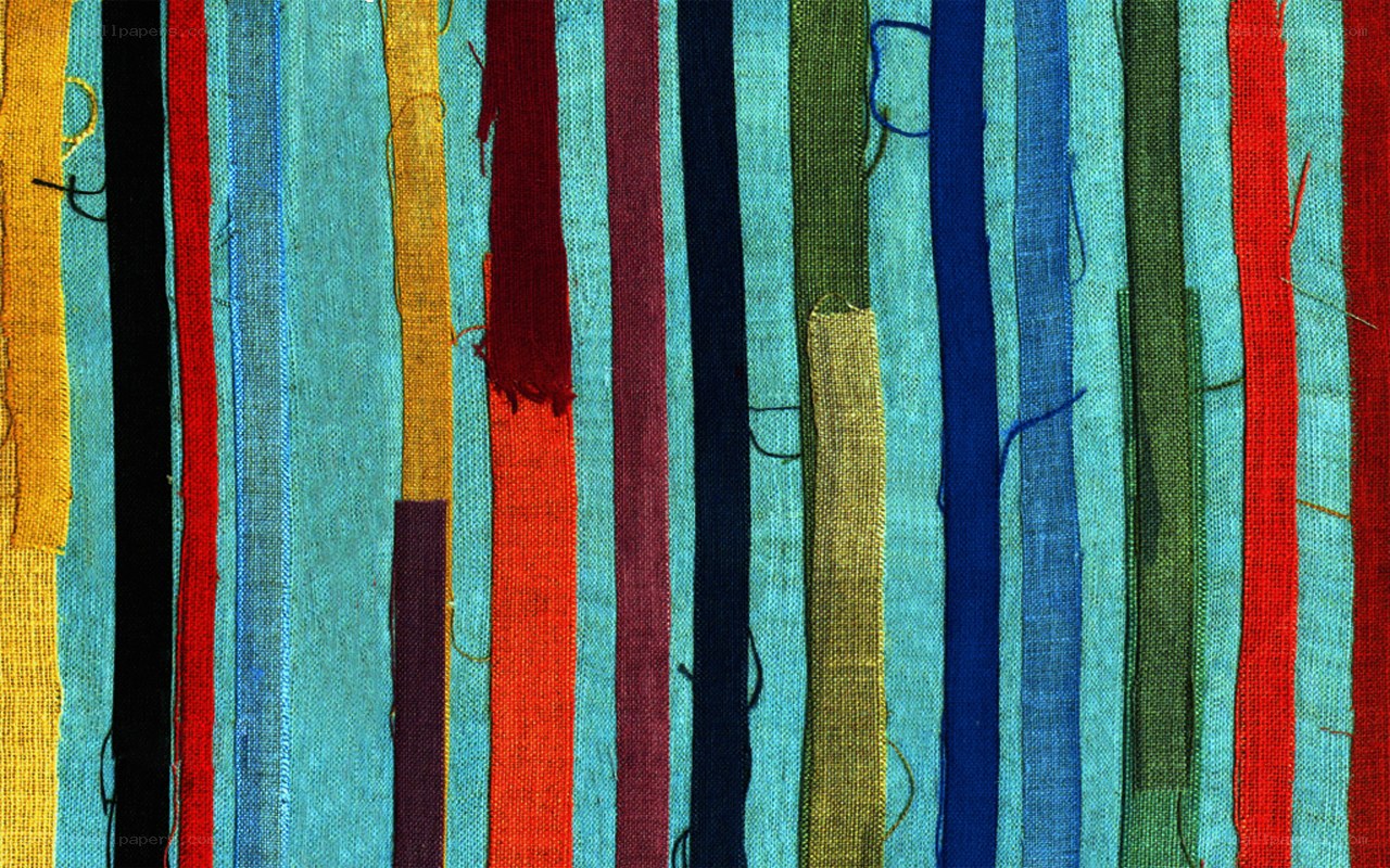 Colorful fabric strips