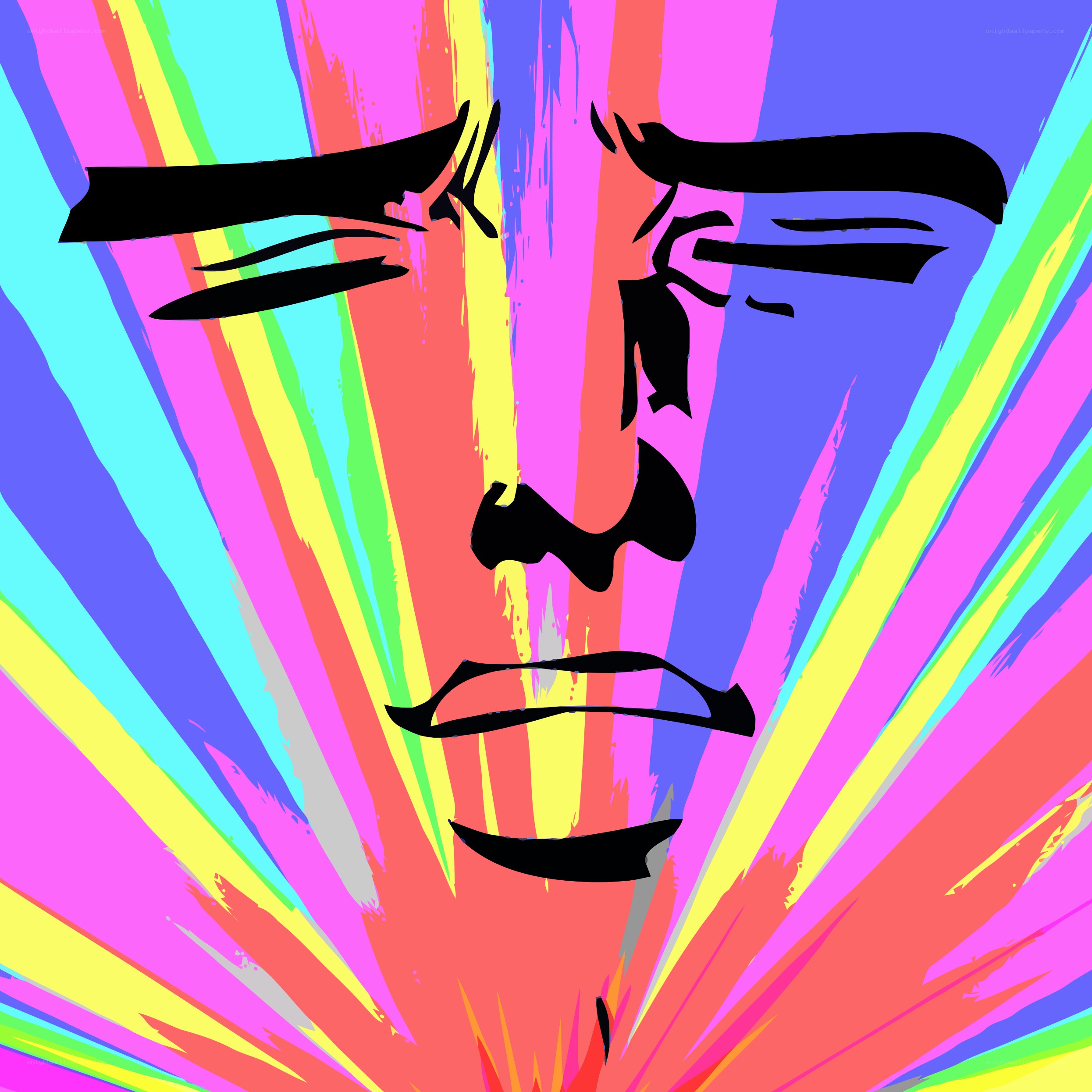 colorful face art
