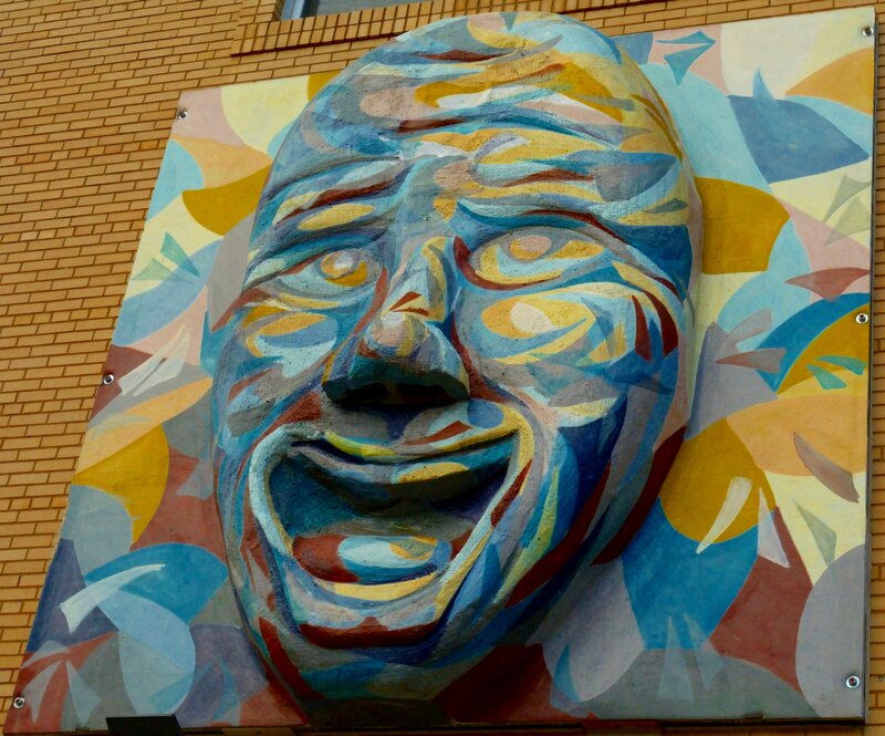 Colorful Face Mural — Blue