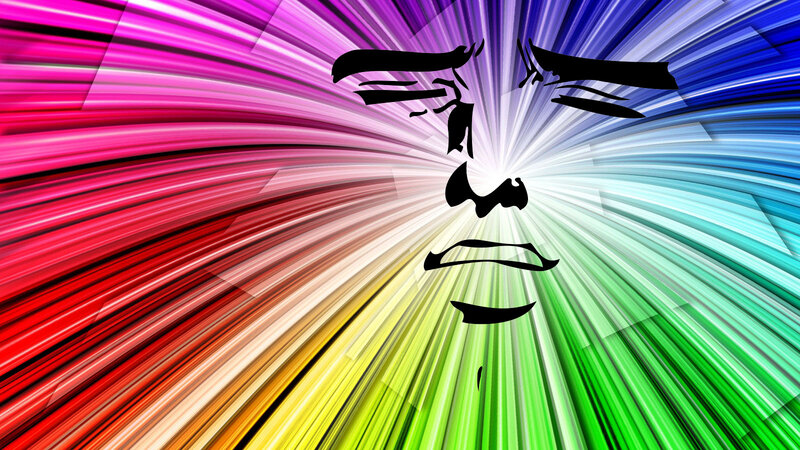 colorful face silhouette