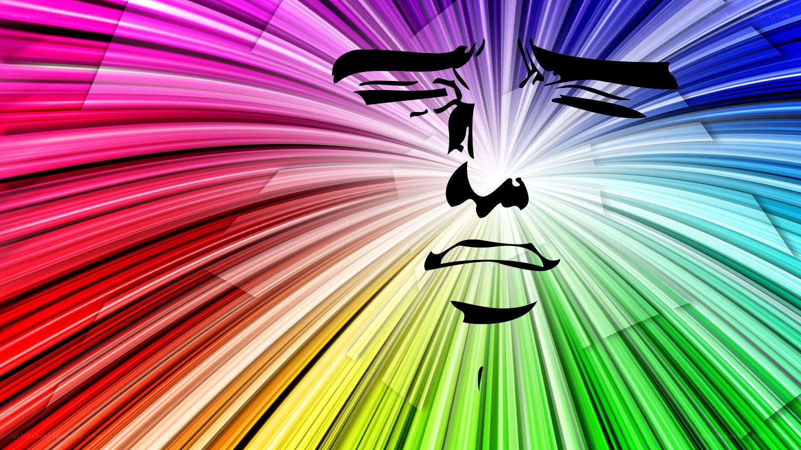 colorful face silhouette