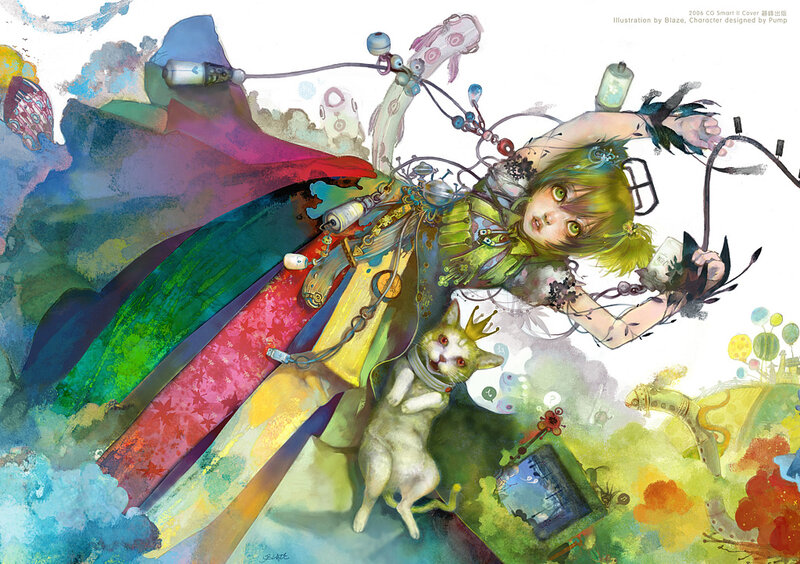 colorful fantasy character illustration