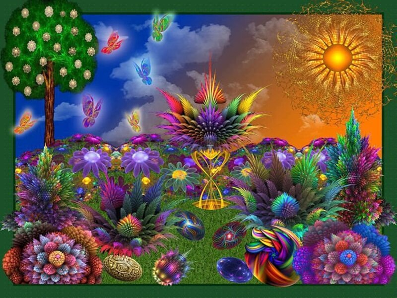 Colorful Fantasy Garden — Purple