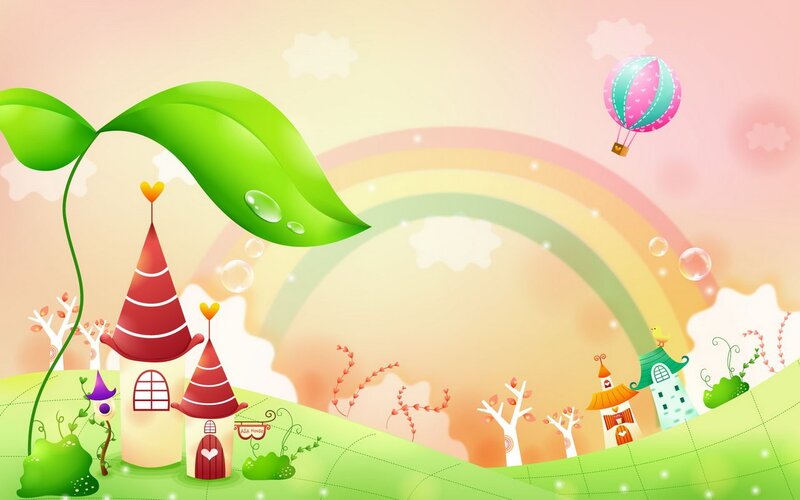 colorful fantasy landscape