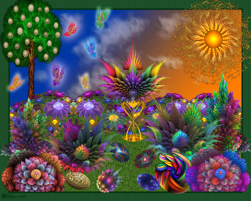 Colorful Fantasy Landscape — Green