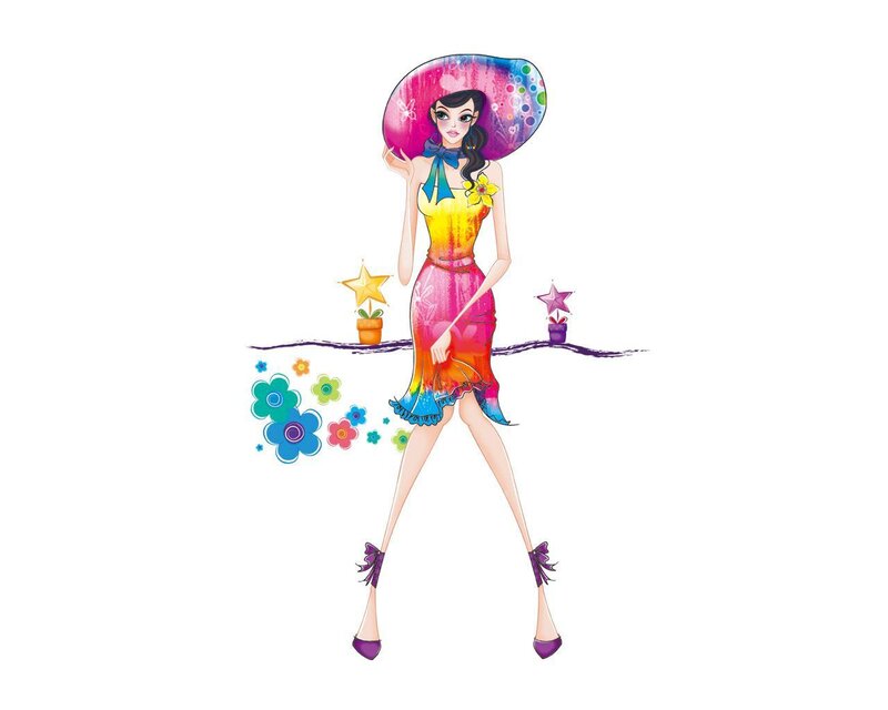 colorful fashion illustration