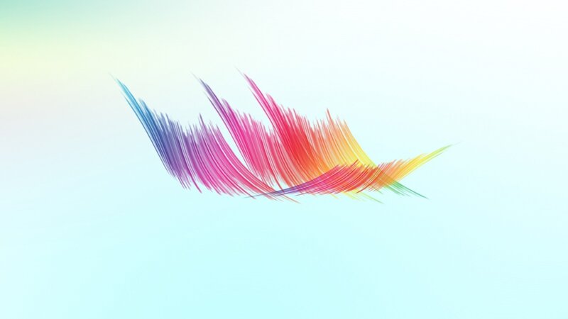 Colorful Feather Design — Blue