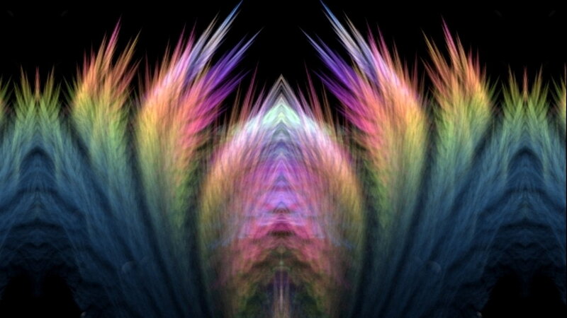 Colorful Feather-like Shapes — Purple, Hypnotic