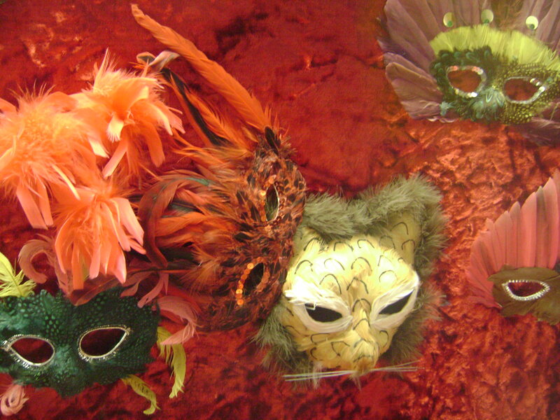 Colorful Feather Masks